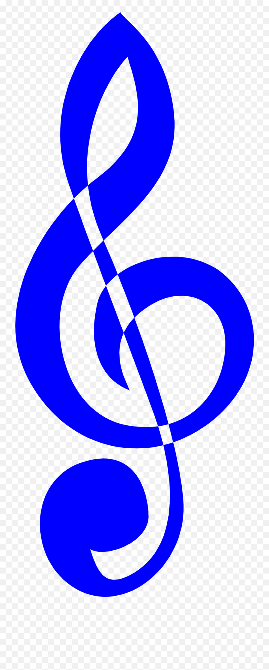 Clipart Music Treble Clef Clipart - Transparent Blue Treble Clef Emoji,Treble Clef Emoji