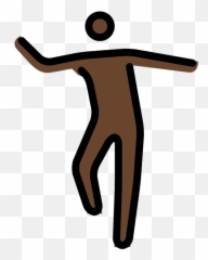 Man Dancing Emoji Clipart - Human Skin Color,Walking Away Emoji