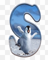 Alfabeto De Happy Feet Bailando - Abecedario Pinguinos Emoji