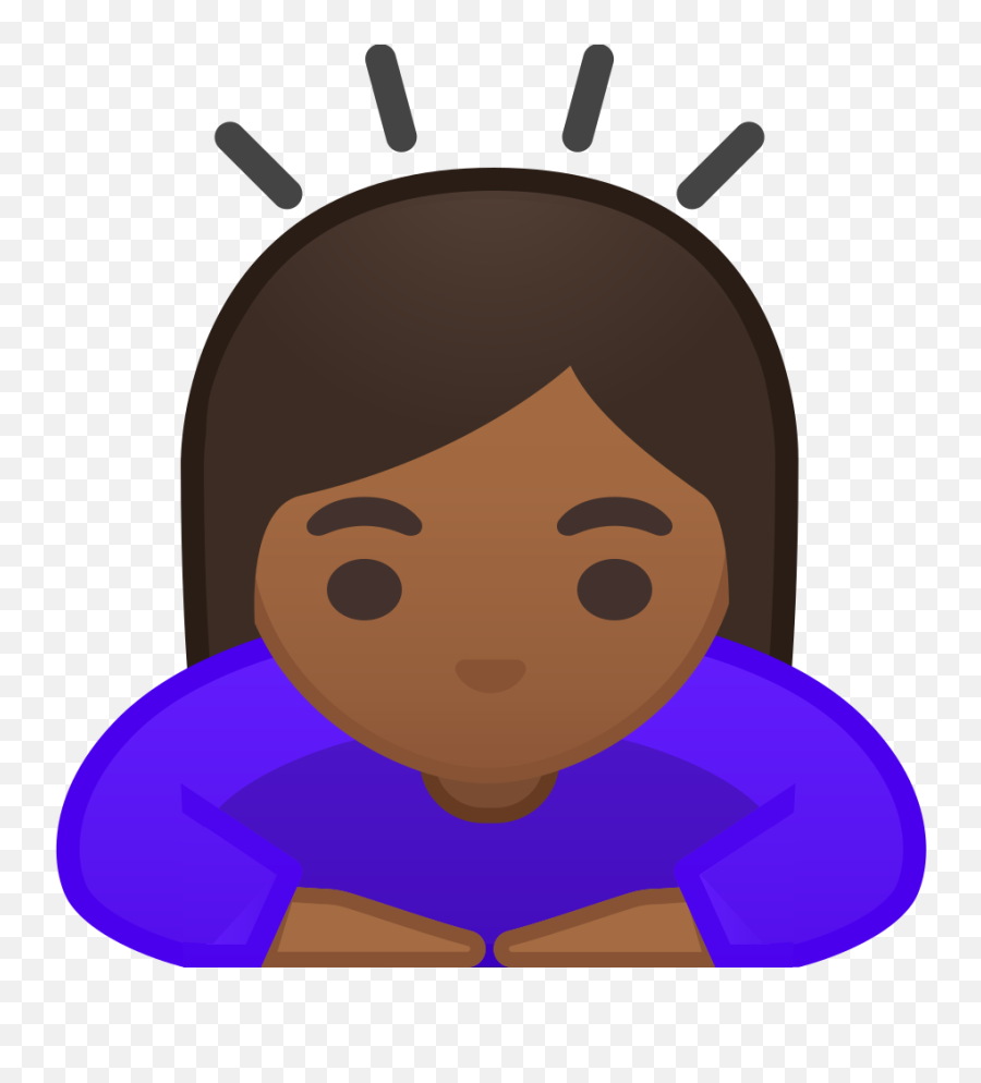 Woman Bowing Medium Dark Skin Tone Icon - Clipart Mean Person Emoji,Bowing Emoji