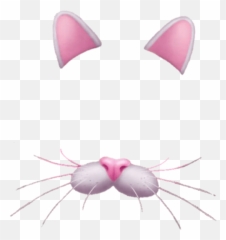 Snapchat Filter Bunny Rose Transparent - Cat Png Emoji