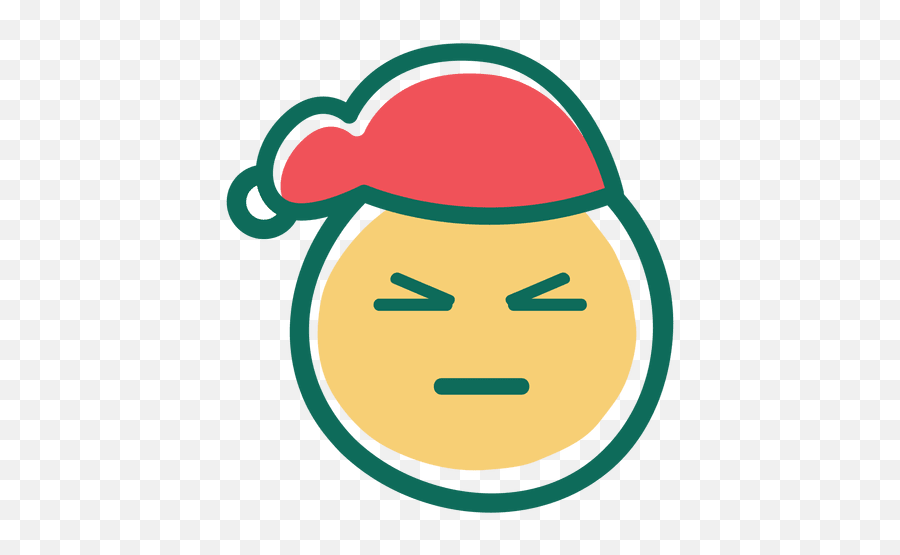 Angry Squint Eye Santa Claus Hat Emoticon 34 - Carinha De Bravo Vetor Png Emoji,Squint Emoji