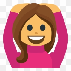 Emojione1 1f646 - Cartoon Emoji,Lip Emoji