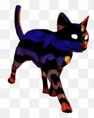 Cat Face With Closed Eyes Stickers For - Trippy Transparent Emoji