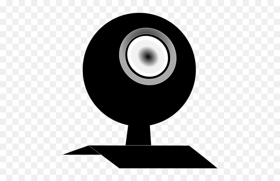Black And White Webcam Vector Graphics - Webcam Clipart Emoji,Black And White Emoji Keyboard