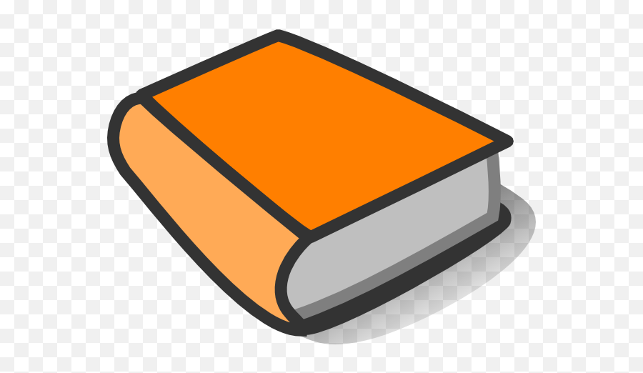 Orange Book Clipart - Orange Book Clipart Emoji,Emoji Reading A Book
