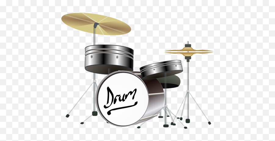 Drum Kit Vector Graphics - Drum Set Clip Art Free Emoji,Rock And Roll Hand Emoji