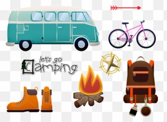 Road Trip Camping Vw Van - Recreational Vehicle Emoji