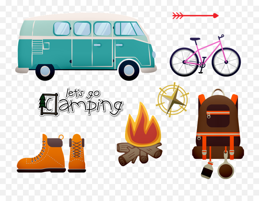 Road Trip Camping Vw Van - Recreational Vehicle Emoji,Travel Trailer Emoji