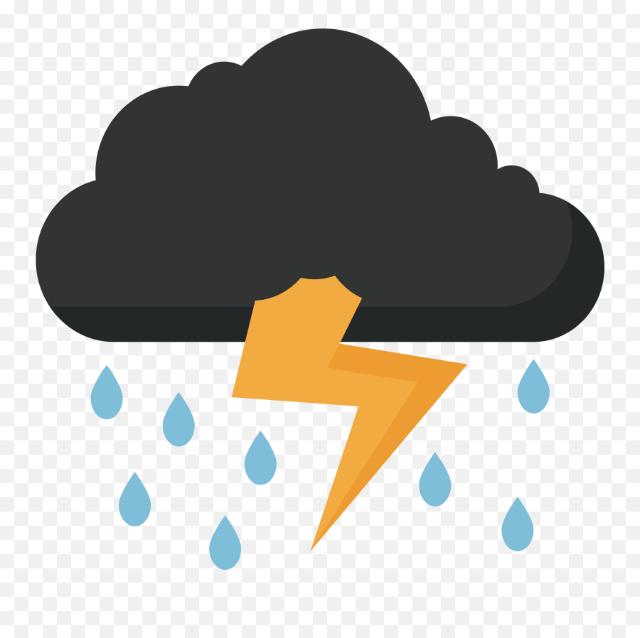 Lightning Clipart Thundercloud Lightning Thundercloud - Lightning Rain Cloud Clipart Emoji,Thunder Emoji