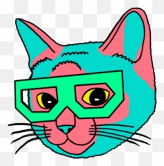 Discord Emoji - Cat With Glasses Clipart