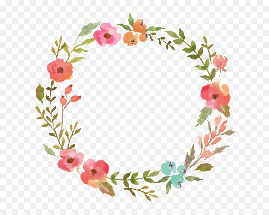 Watercolor Transparent Ornamental Flower - Transparent Background Flower Ring Png Emoji,Rosh Hashanah Emoji