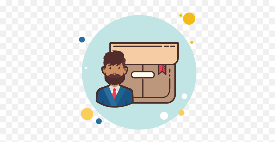 Man With Beard Product Box Icon - Icon Emoji,Beard Emoji