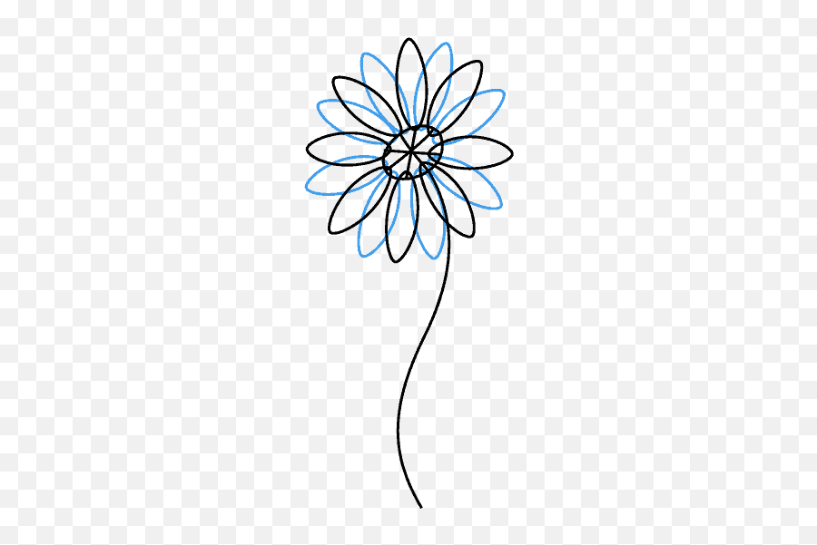 How To Draw A Daisy Easy Drawing Guides - African Daisy Emoji,Blue Flower Emoji