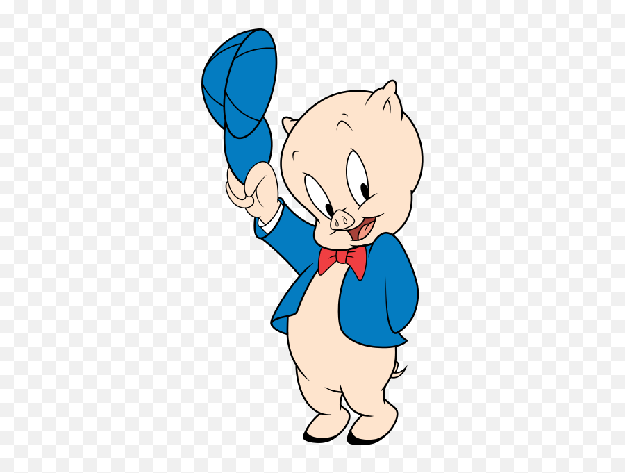 Argyle - Looney Tunes Porky Pig Emoji,Man Knife Pig Cow Emoji