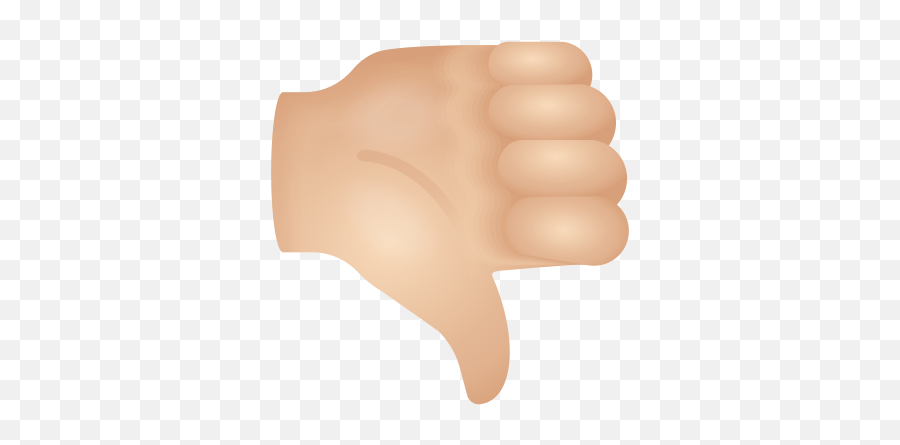 Thumbs Down Light Skin Tone Icon - Fist Emoji,Ok Hand Emoji