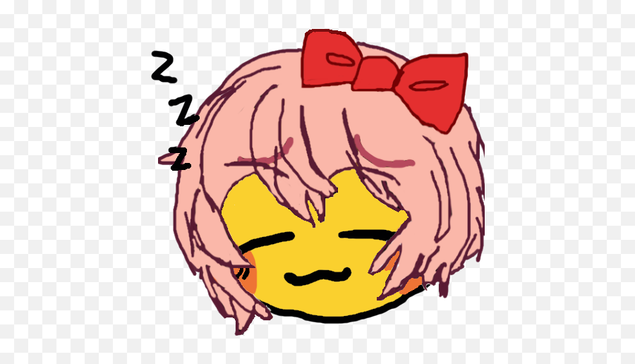 Blessed Sleepy Sayori Emoji In 2020 - Happy,Communist Emoji