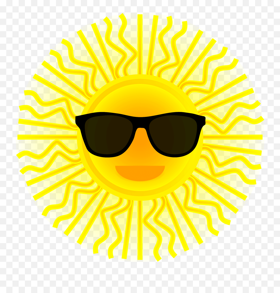 Sun With Sunglasses Clipart Free Download Transparent Png - Sunglasses Drawing On The Sun Emoji,Sun Emoticon