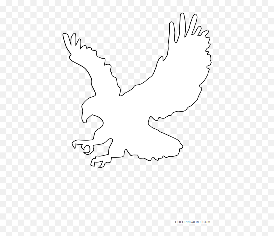 Eagle Outline Coloring Pages Eagle - Black And White Eagle Outline Emoji,Eagles Emoji