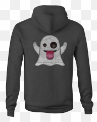 Details About Zip Up Hoodie Ghost Text Emoji Tongue Out Hooded Sweatshirt - Navy Seal