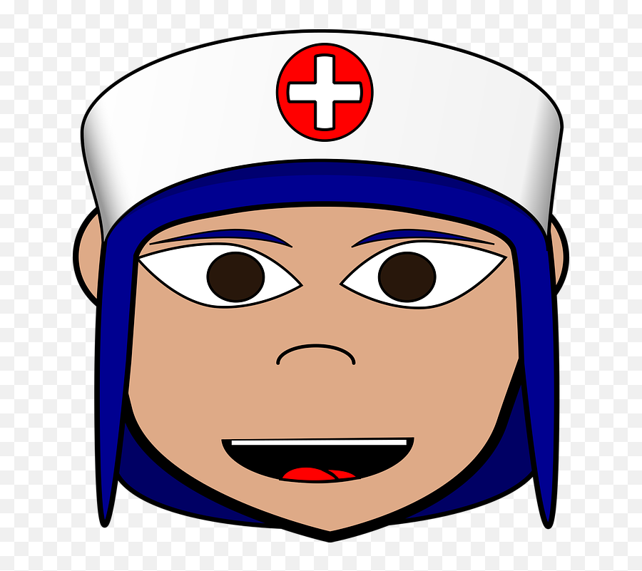 Free Nurse Doctor Vectors - Nurse Face Clipart Emoji,Flirt Emoticon