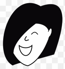 Free Joyful Happy Vectors - Lady Laughing Black And White Clipart Emoji,Yay Emoji