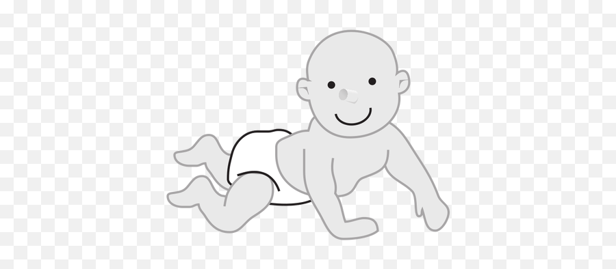 Crawling Baby Leaning - Gambar Sketsa Bayi Lucu Emoji,Pin And Boy Emoji