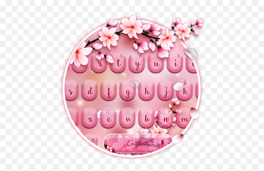 Beautiful Flower Keyboard Theme - Clip Art Emoji,Flower Emoticon Text