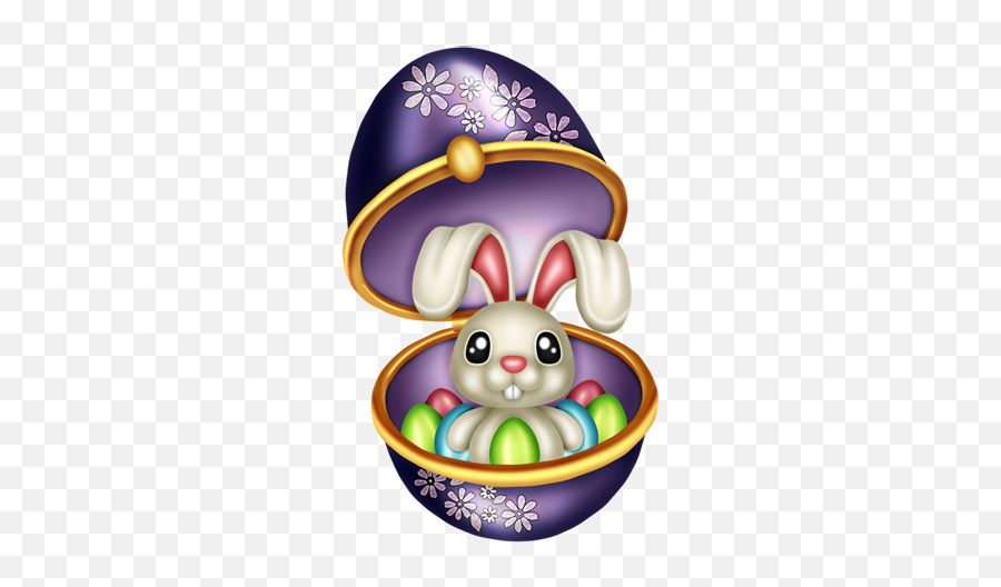 Easter 180kb - Cartoon Emoji,Emoji Rabbit And Egg