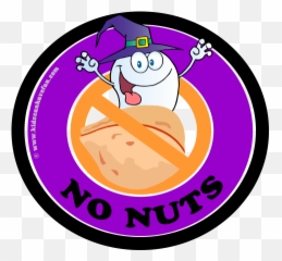 No Nuts Clipart - Halloween Peanut Free Sign Emoji,Nut Button Emoji