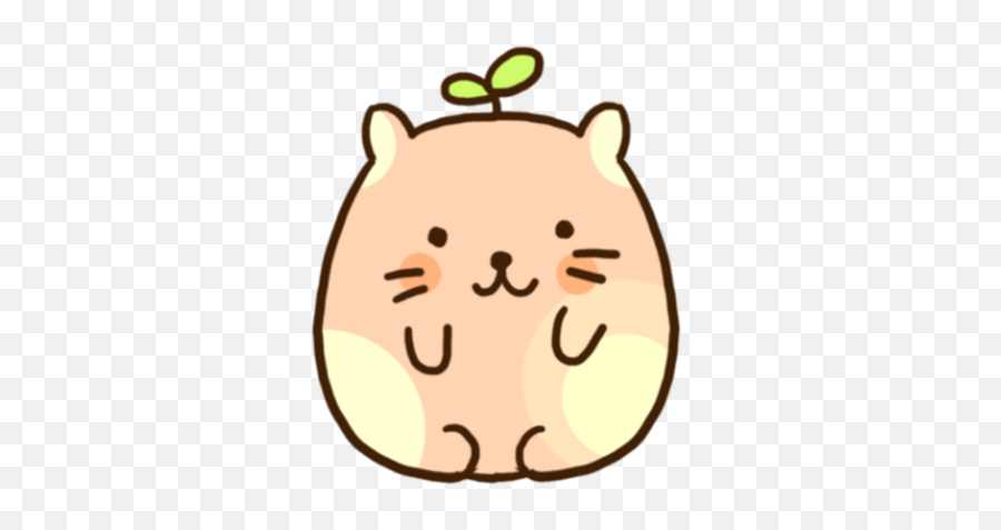 Cute Kawaii Soft Uwu Green Chubby Plant - Cartoon Emoji,Chubby Emoji
