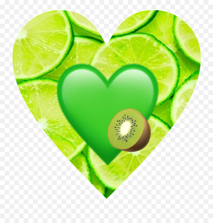 Lime Green Heart Emoji - Lime Slices,Lime Emoji