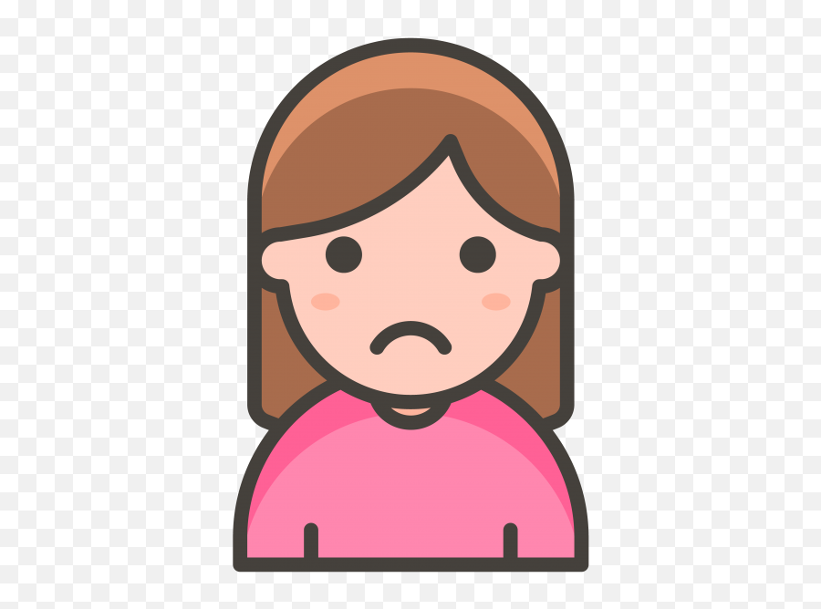 Woman Frowning Emoji Clipart - Raise Hand Cartoon Png,Woman Emojis