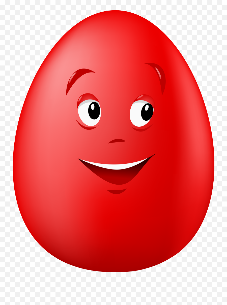 Smiling Egg Clipart - Clip Art Of Eggs With Faces Emoji,Egg Emoji