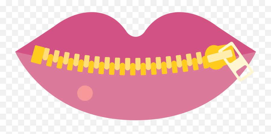 Lips Clipart Zipped Lips Zipped - Zipped Mouth Clipart Emoji,Zippered Mouth Emoji