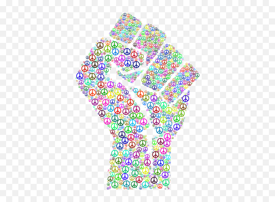 Colorful Fist Of Peace - Colorful Fist Emoji,Facebook Fist Emoji