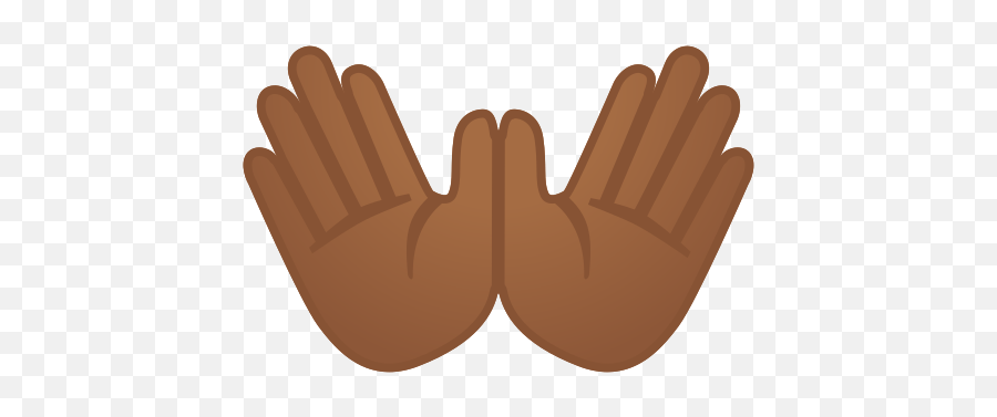 Hands Emoji With Medium - Brown Skin Hand Clipart,Emoji De Manos