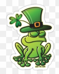Postcard - Cute Happy St Patricks Day Quotes Emoji,Frog Emoji Hat