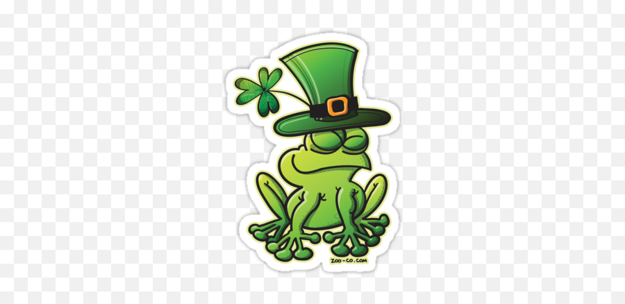 Postcard - Cute Happy St Patricks Day Quotes Emoji,Frog Emoji Hat