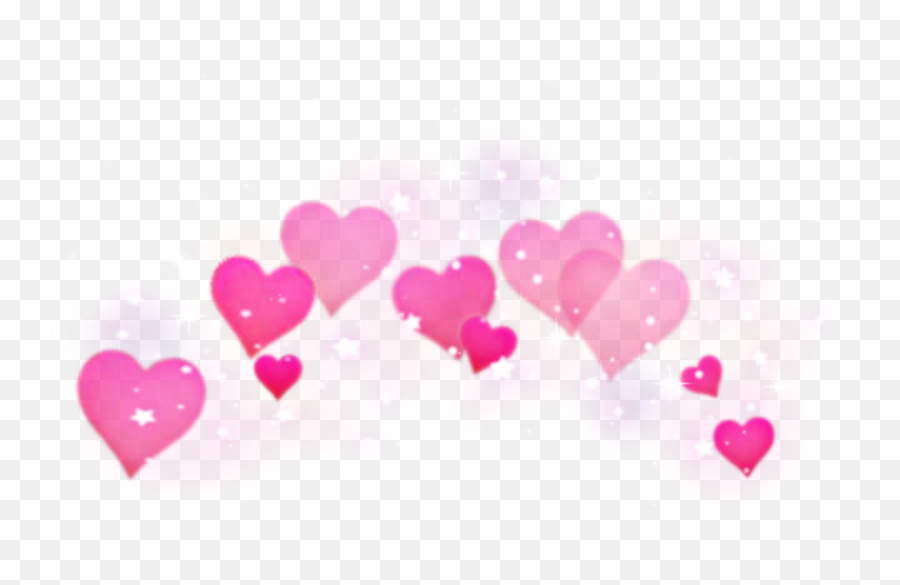 Download Free Png Aesthetic Kawaii Cute Snapchatfilter Girly - Pink Hearts On Head Emoji,Girly Emoji