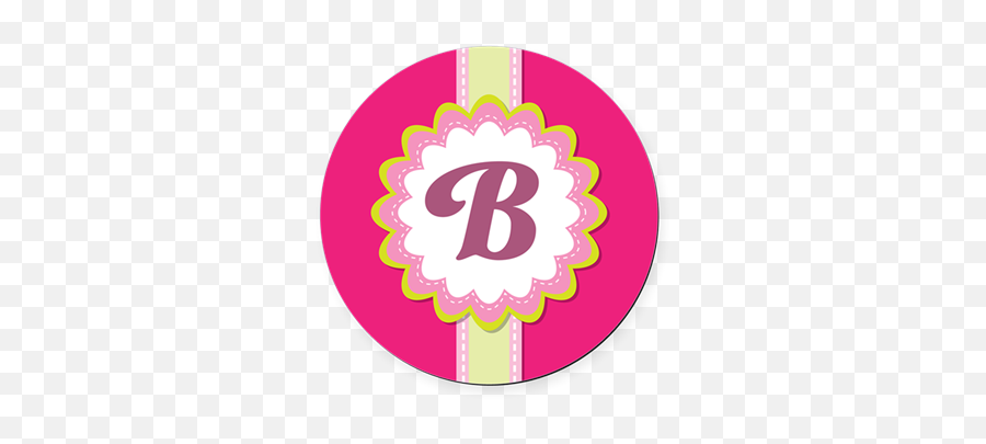 Download Free Png Monogram Alphabet Letter B Pink Round Car - Letter S Pink Design Emoji,Magnet Emoji