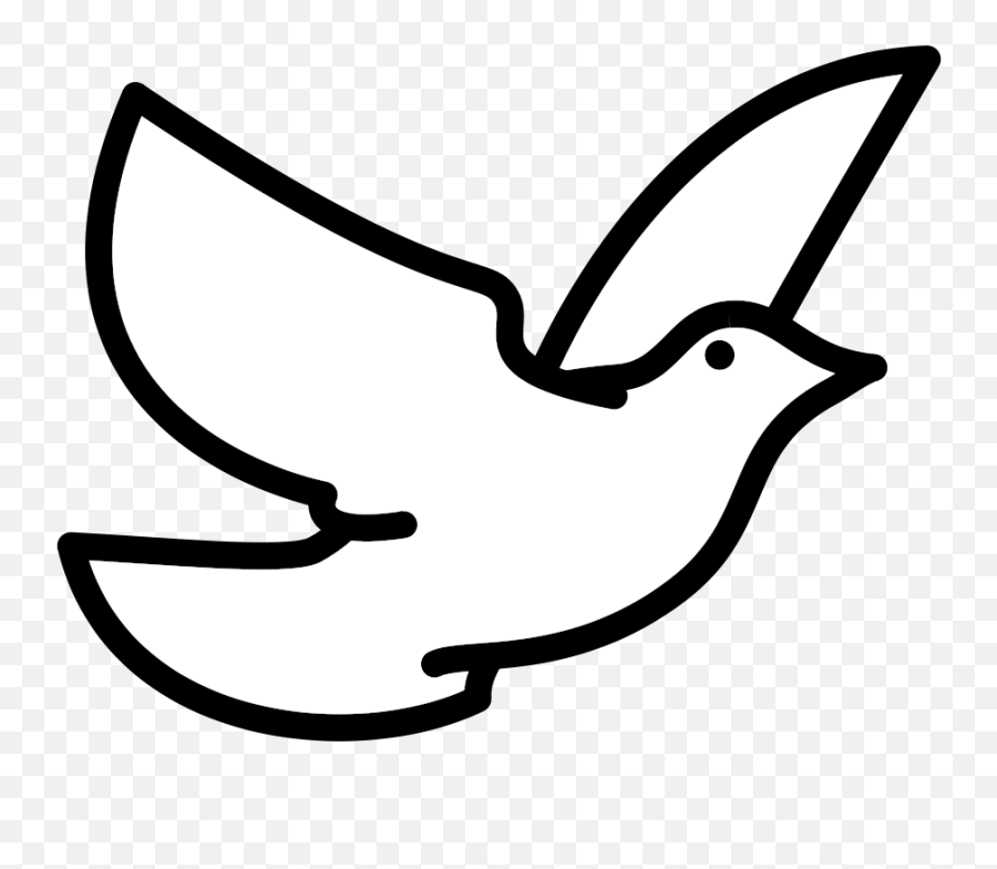 Download Turtle Sketch Silhouette - Black And White Dove Clipart Emoji,Flying Bird Emoji