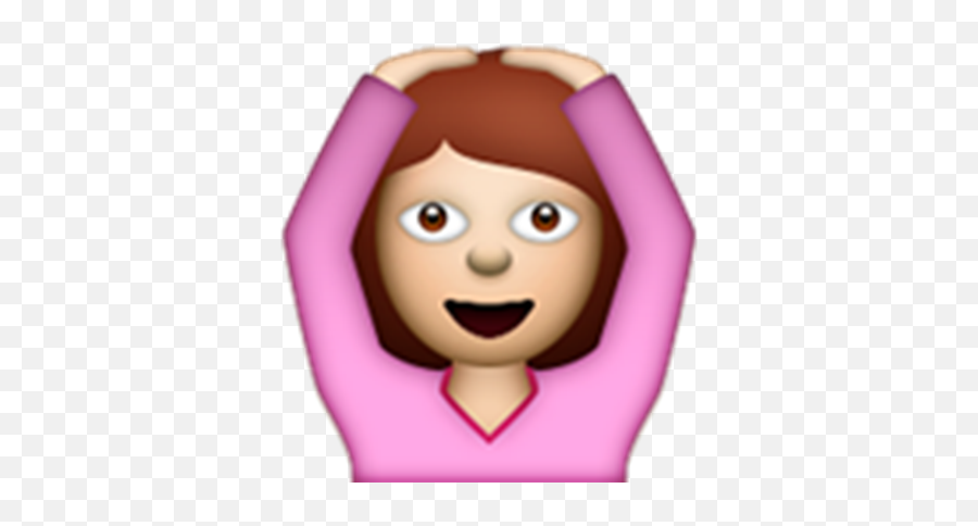 Girl Hands On Head Emoji - Yes Emoji,Emoji With Hands Up