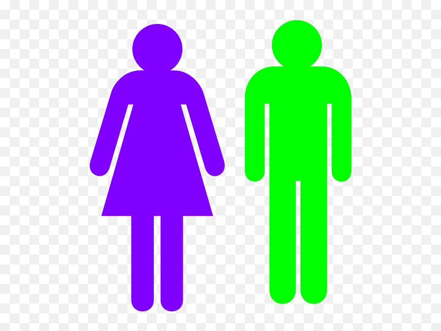 Clipart Boy Girl Stick - Boy And Girl Restroom Signs Emoji,Multiracial Emoji
