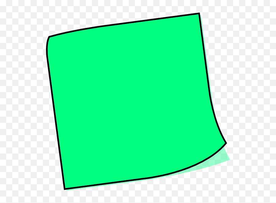 Green Post It Notes Clipart - Green Sticky Notes Clipart Emoji,Emoji Post It Notes