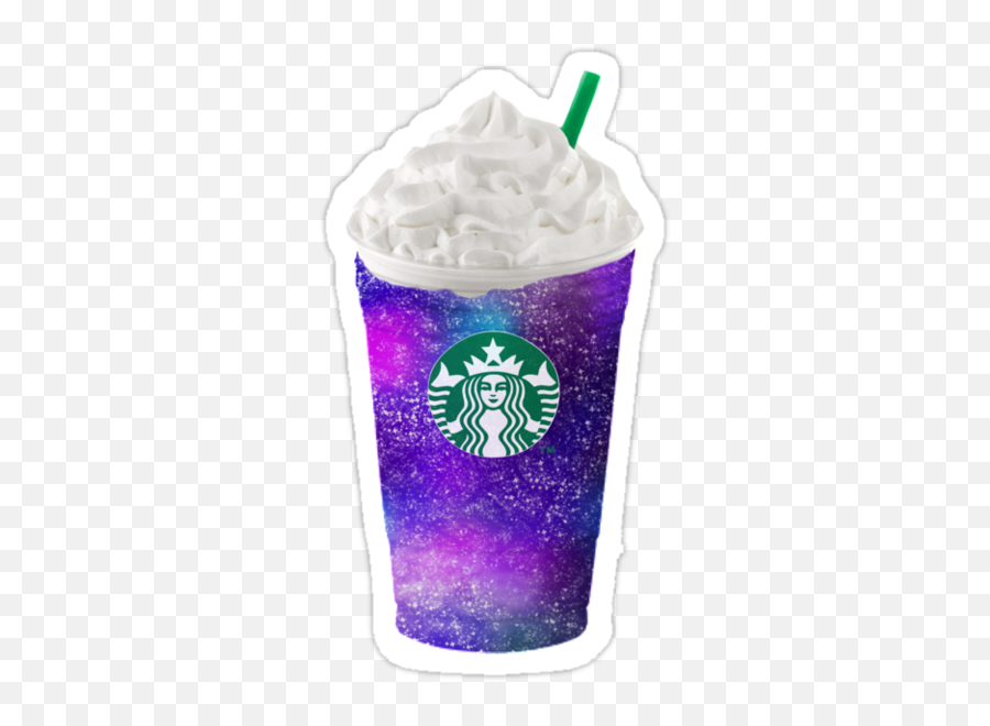 I Have Seen These Everywhere Please Find Me Some Tumblr - Galaxy Starbucks Sticker Emoji,Milkshake Emoji