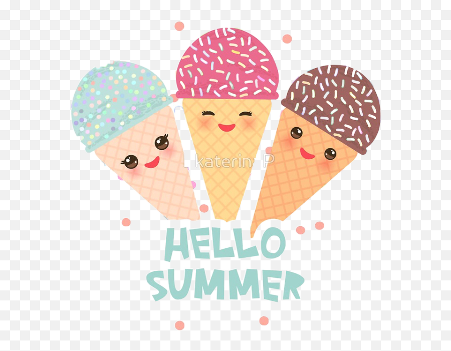 Hello Summer Png - Stickers Icecream Summer Hellosummer Ice Cream Cone Hello Summer Emoji,Taiwan Flag Emoji