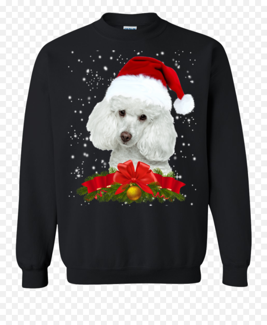 Christmas Hat Funny Xmas Sweatshirt - Ford Ugly Christmas Sweater Emoji,Poodle Emoji