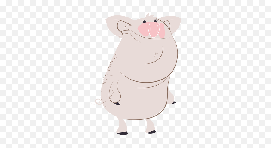Smiley Pig Character Cartoon - Ugly Emoji,Piggy Emoticon