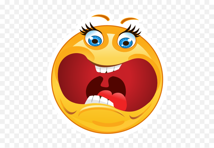 Crazy Scared Screaming Emoji Sticker - Screaming Emoji,Screaming Emoji
